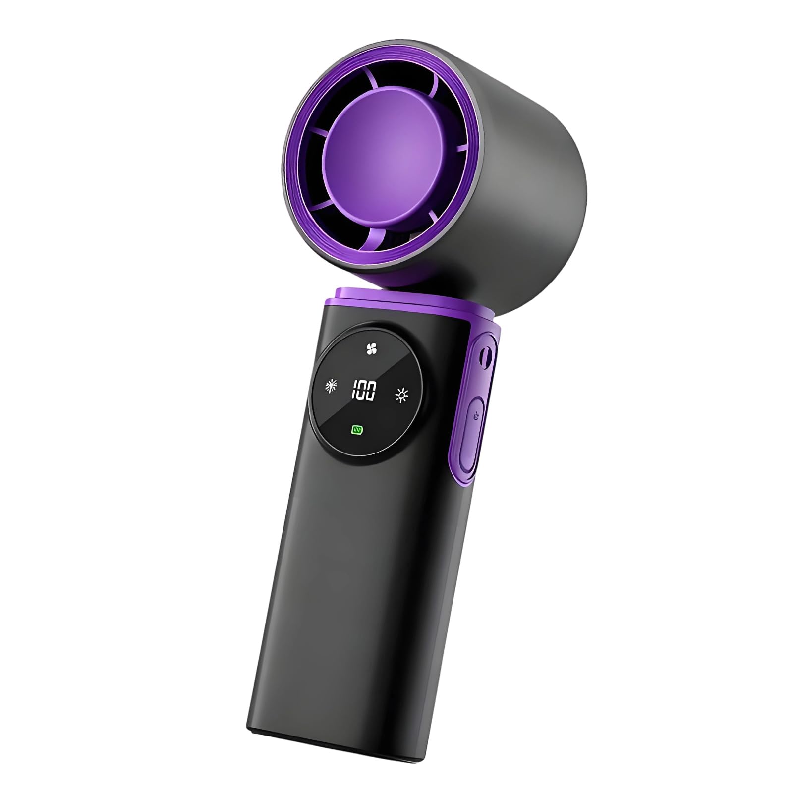 Zxfdsfdbnm Cooling Fan Quiet Digital Display USB Rechargeable with Cold Compress Portable Handheld Fan with Digital Display