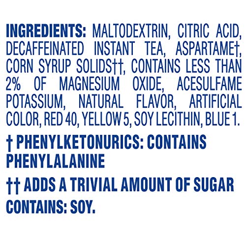 Crystal Light 03098 Sugar-Free Decaffeinated Lemon Iced Tea Naturally Flavored Powdered Drink Mix 72 Count Pitcher Packets thumb #11