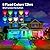 Consciot Solar Spot Lights Outdoor, Halloween Decorations 16 LEDs IP67 Waterproof Color Changing Solar Outdoor Lights, 8 Colors, 2-in-1 Adjustable Wall Lights for Garden Yard Pathway, 2 Pack(RGB)