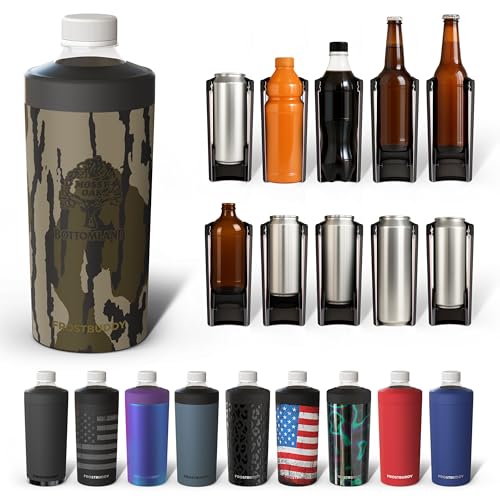 Image of Universal Buddy XL Can Cooler by Frost Buddy - Fits 12-ounce, 16-ounce, 20-ounce, and 24-ounce Cans and Bottles - Keep Your Drinks Refreshingly Chilled for over 12 hours. (Mossy Oak Bottomland)
