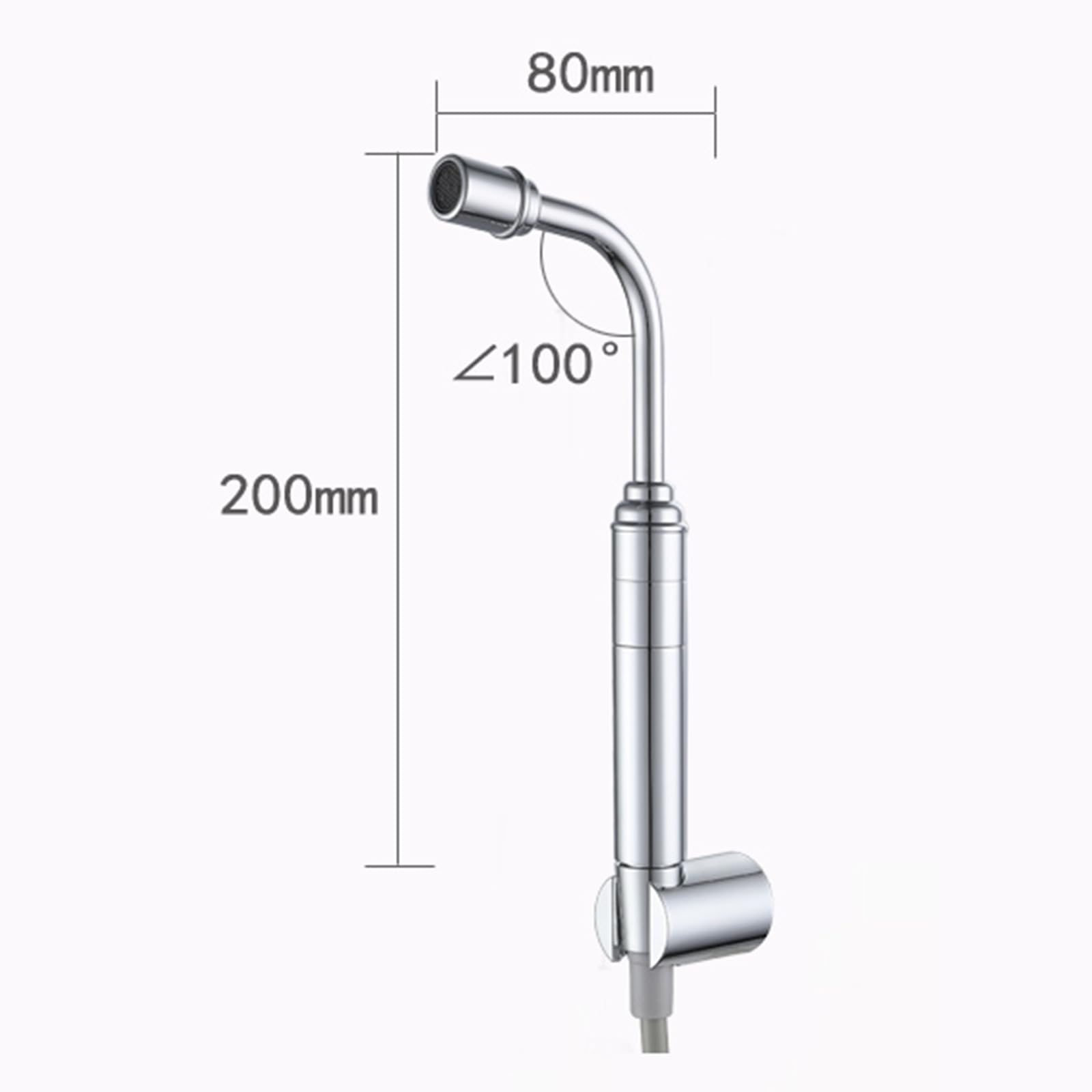 Pulverizador de Bidé de Mano Presión de Agua Ajustable Ducha de Bidet para Wc para La Higiene Personal Plateado Cromado