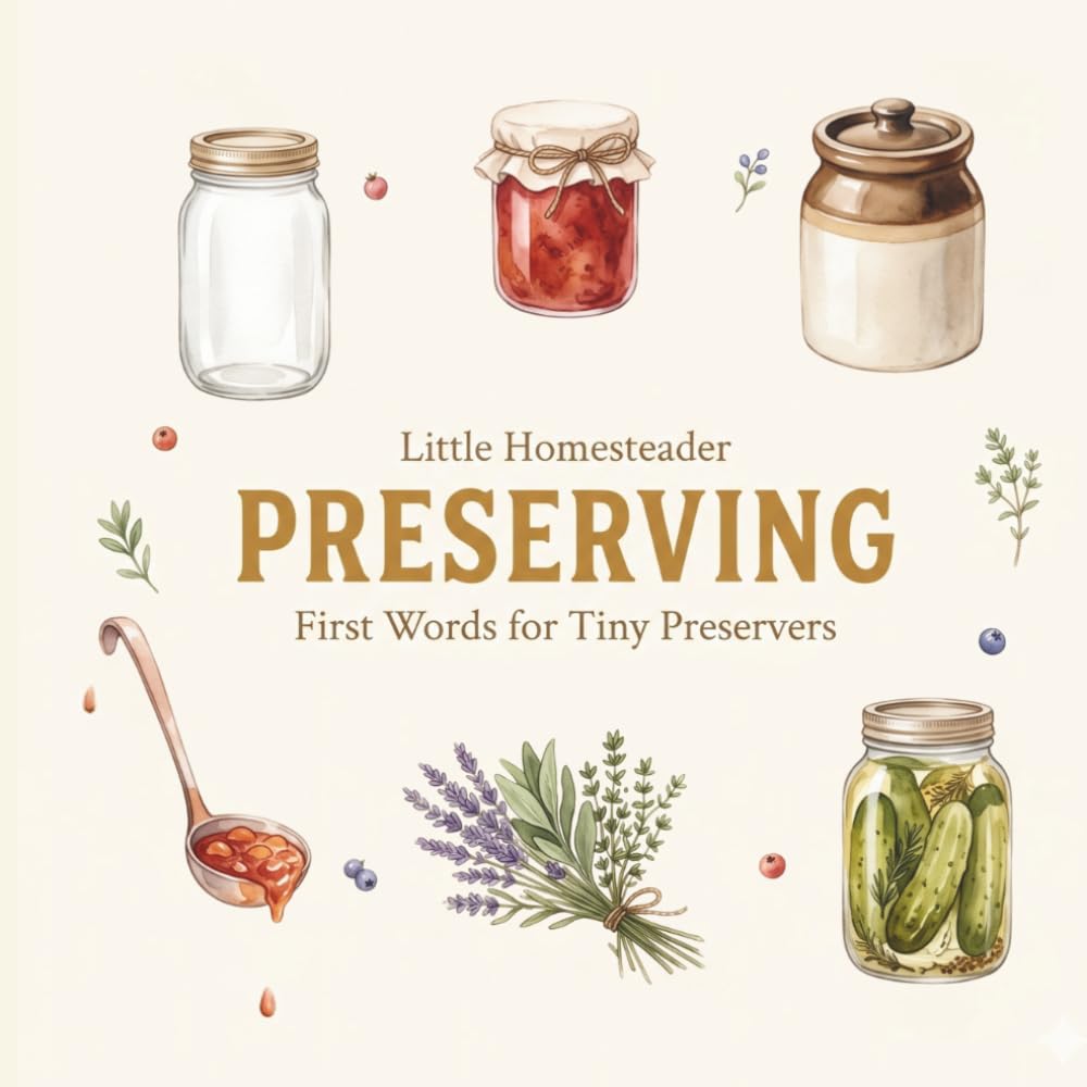 Homestead Picture Book for Kids: Preserving: First Words About Preserving Food For Baby Toddler Preschool Homeschool: Toddler Vocabulary Builder: Baby ... (First Words for Little Homesteaders)