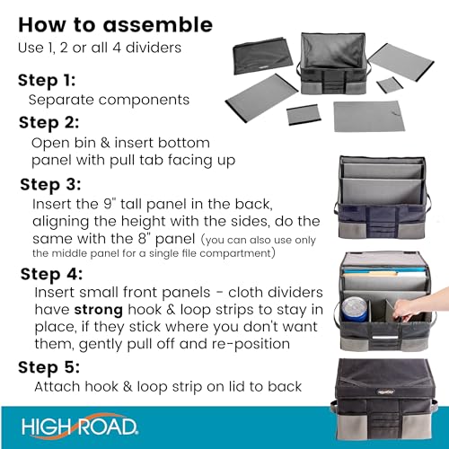 High Road Carganizer Front Seat Car Office Organizer and Mobile Office Work Truck Organizer with Filing Dividers and Desk Top Cover - Image 8