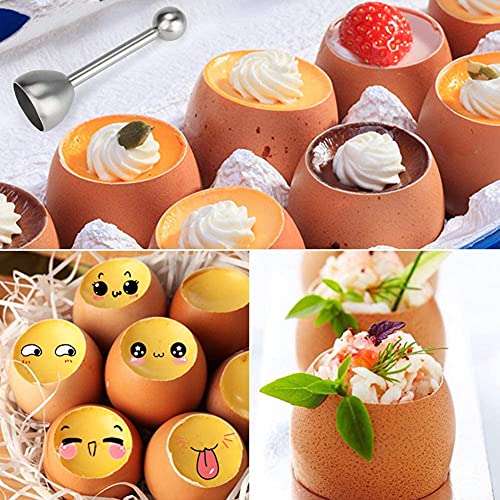 Egg Cracker Topper Stainless Steel Shell Separator Remover Eggs Cutter Egg Cutter Topper for Hard Soft Boiled Eggs and Egg Crackers - Image 7