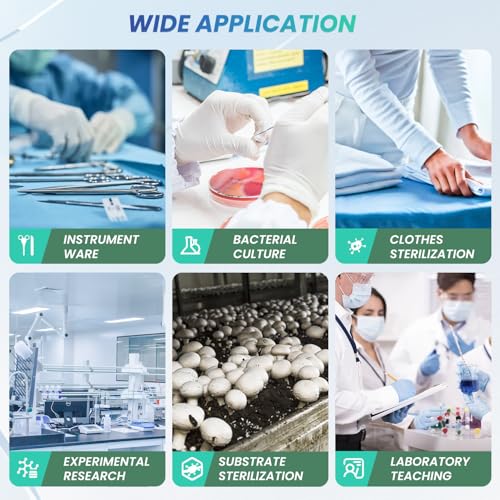 Huanyu 18L Autoklav-Sterilisator mit Entleerungsventil und Sicherheitsventil Labor-Dampf-Autoklav Anti-Trockenbrand Hochdruck-Dampf-Sterilisator für Labore Universitäten und Krankenhaus