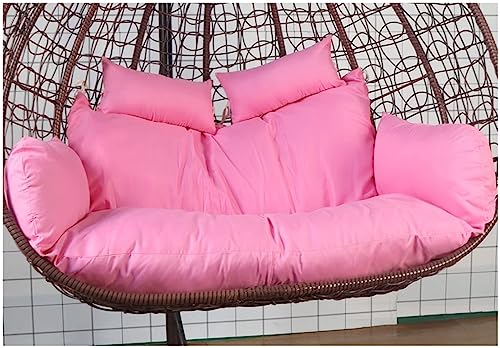 Cojín de repuesto para silla colgante, impermeable, doble huevo, para jardín al aire libre, cojín de mimbre para columpio de ratán de 2 plazas