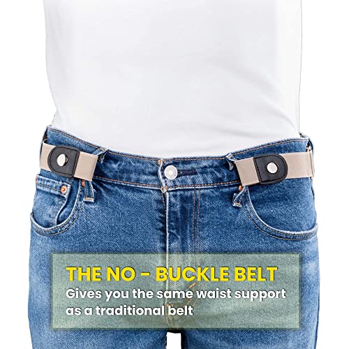 BeltBro Snap No Buckle Elastic Belt for Men and Women — Fits all Belt Loops, Comfortable & Easy To Use, Pant Waist Tightener 6
