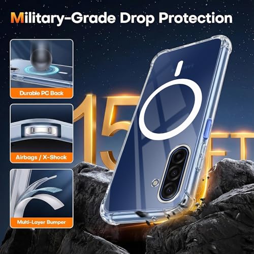 Image of Jkobi Shockproof Crystal-Clear Back Cover for Samsung Galaxy A17 | Samsung F17 | Samsung M17 5G (Magsafe Wireless Support | Drop & Camera Protection | Hard Polycarbonate)