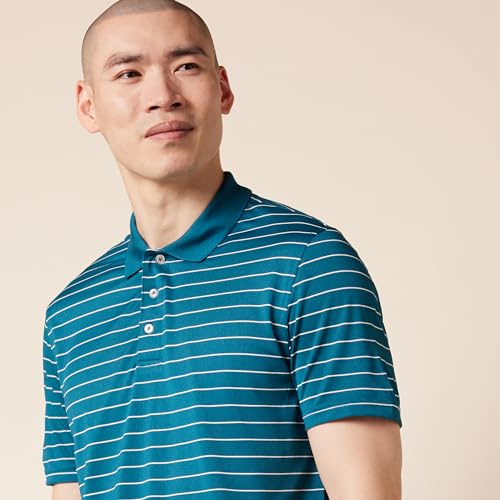 Image of Amazon Essentials Men's Moisture Wicking Golf Polo Shirt, Short Sleeve, Slim-Fit, Quick-Dry