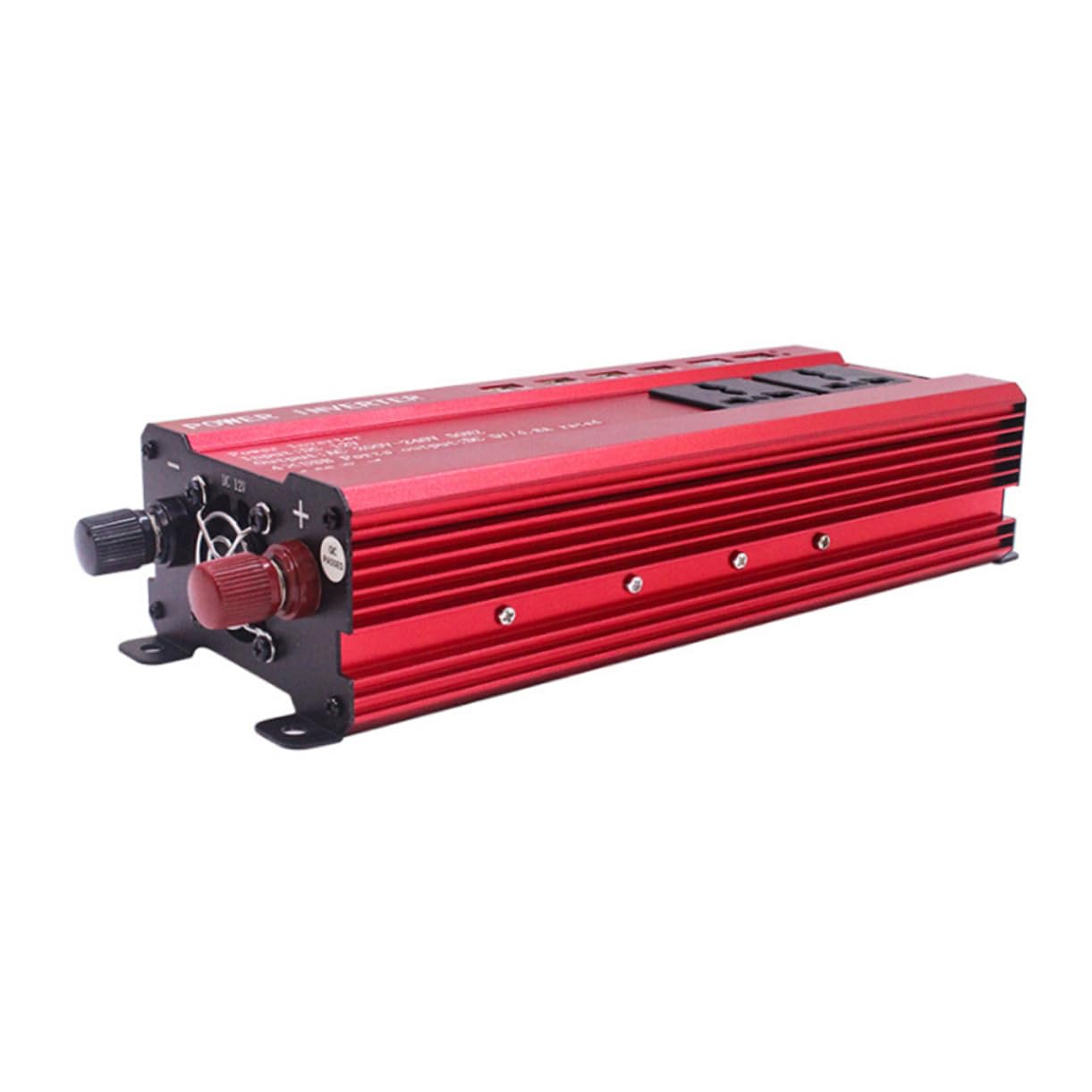 iplusmile Ventilador Inteligente y Aleación Resistente para Coche Inversor 2000w de Corriente Convertidor de 12v DC a 220v Adecuado para Vehículos y Camping