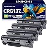 InkNI Cartucho de tóner compatible con Canon 137 CRG 137 compatible con Imageclass D570 MF232w MF216n MF236n (paquete de 4 / 137 negro)