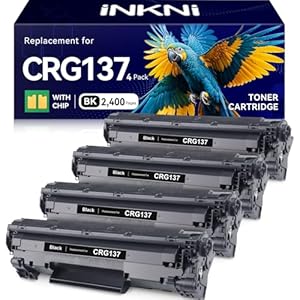 InkNI Cartucho de tóner compatible con Canon 137 CRG 137 compatible con Imageclass D570 MF232w MF216n MF236n (paquete de 4 / 137 negro)