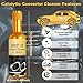 3 Pcs Catalytic Converter Cleaner with 2 Car Cleaning Towels, Boost Up Catalytic Convertor Cleaner, Auto Parts Engine, Exhaust System Pipe Carbon Removal Cleaning Media Treatment Additive Oil (120ml)