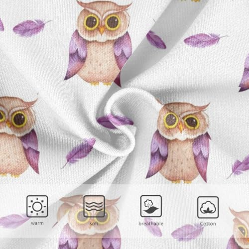 Cute Purple Owls White Girls Underwear Toddler 2t Cotton Girl Panties Cute Animal Kids Briefs Undies3