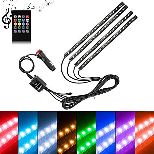 XTAUTO 4Pcs Car 72 LED Neon Undercar Underglow Glow Atmosphere Decorative Bar Light