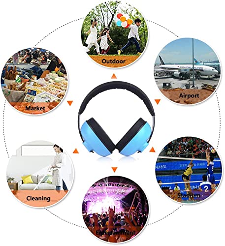 Baby Ear Protection Aged 0-3 Years Noise Canceling Baby Headphones For Newborn Toddler Infant Earmuffs For Sleep Airplane Travel(Blue) #TOP5