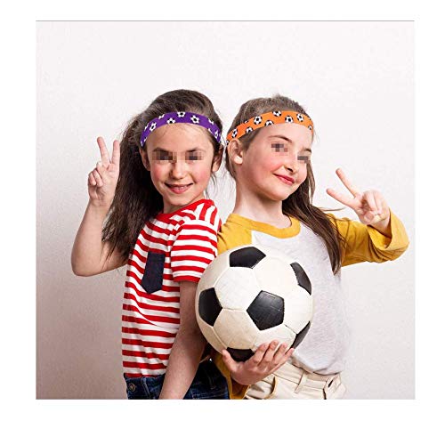 YFaith Haarbänder Mädchen 6 Stück - Verstellbare Sport Stirnbänder 2,5cm