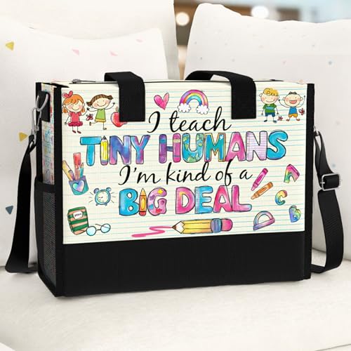 Bolso tipo tote grande impermeable con bolsillos y cierre miniatura 6