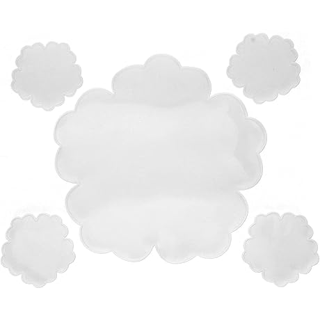 5Pcs Flower Coasters Resin Mold Set for DIY Home Decoration