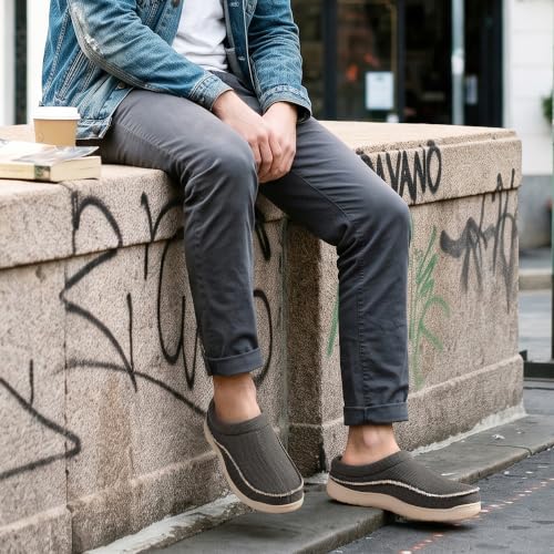 Image of Zigzagger Men's Slip On Moccasin Slippers Indoor Outdoor