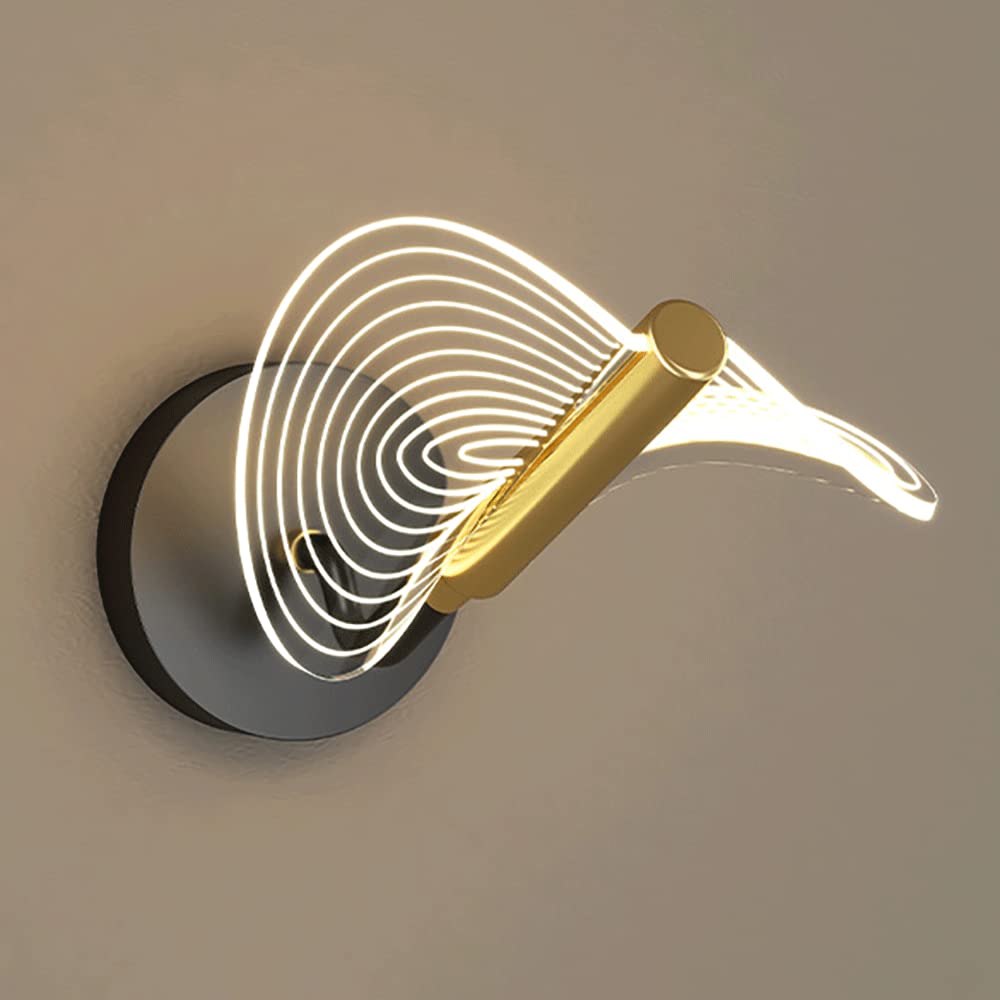 Accesorio de iluminación de pared moderno con luces LED de 6W y poste de metal