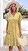 WIHOLL Summer Dresses for Women 2026 Spring Wedding Guest Yellow Dress Casual Pretty Garden Floral Beach Vacation Clothes Cruise Travel Date Outfits Resort Wear Graduation Midi L