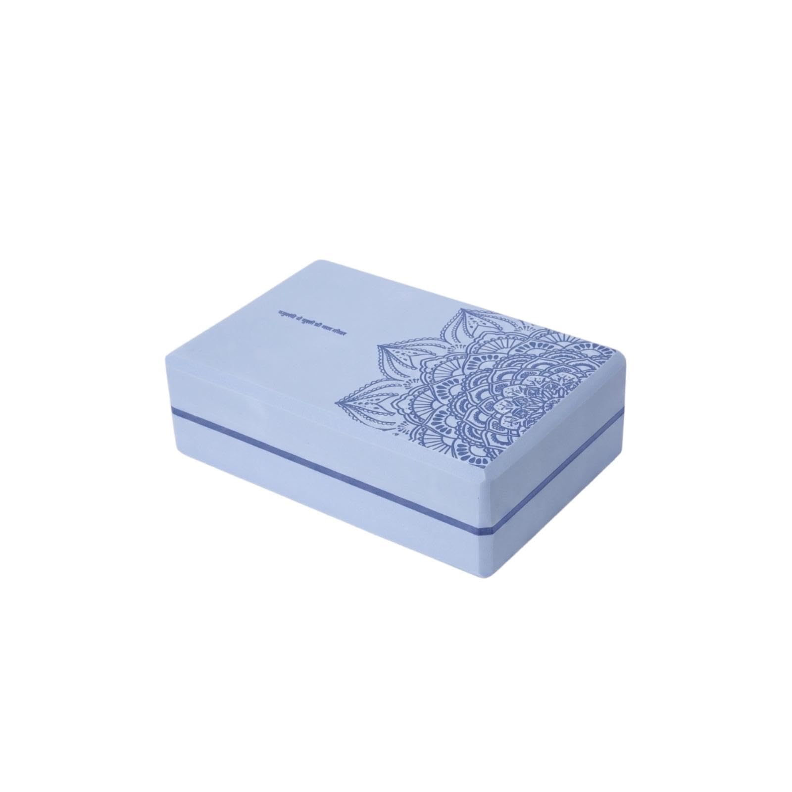 Mandala Exercise Block Smooth Surface Foam Exercise Block Decorative Pattern Exercise Equipment for Stretching, Dance Training, Pose Support Blue-image-33