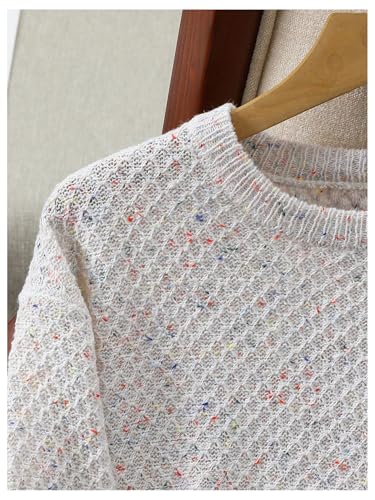 SOLY HUX Girl's Sweater Crew Neck Long Sleeve Drop Shoulder Casual Knitted Pullover Top4