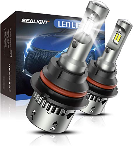 SEALIGHT 9004 Fog Bulbs, X4I Super Bright 9004 Light Powersport, H8 Bulbs Cool White with Cooling Fan, 9004 Bulbs or Fog Plug and Play, Pack of 2