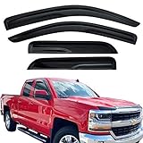 Side Window Visors Wind Deflectors For Chevy Silverado/GMC Sierra 1500 2500HD 3500HD Double/Extended...