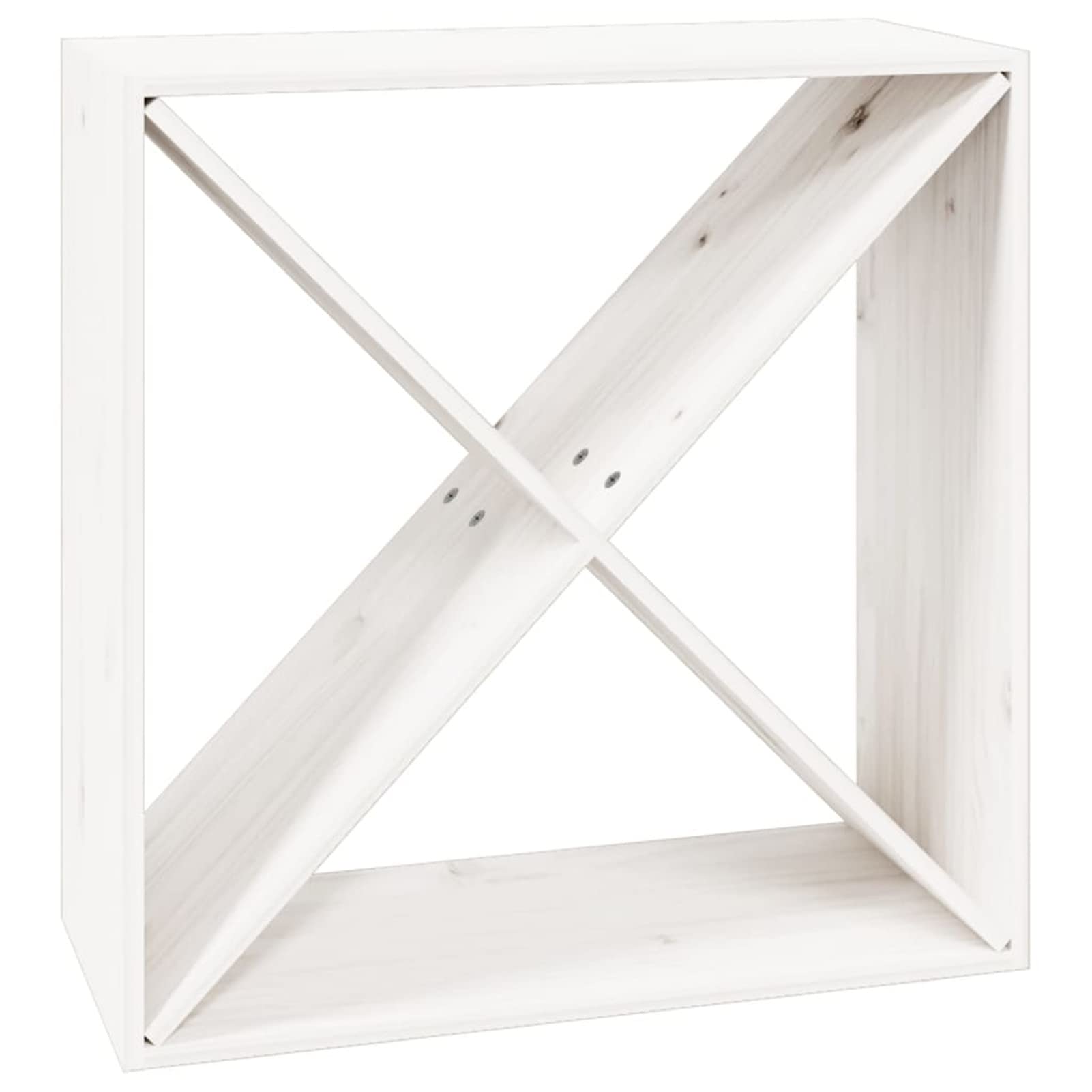 ShGaxin Botellero, Botellero Vino, Botellero Cocina, Wine Rack, Estante Vino, Soporte Botellas Vino, de Madera Maciza de Pino Blanco 62x25x62 cm
