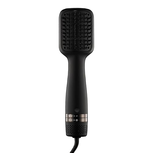 Kristin Ess Cepillo secador de pelo voluminizador - Cepillo para alisar el cabello - Cerámica + iónico - Cabello seco, suave y voluminizador - Base