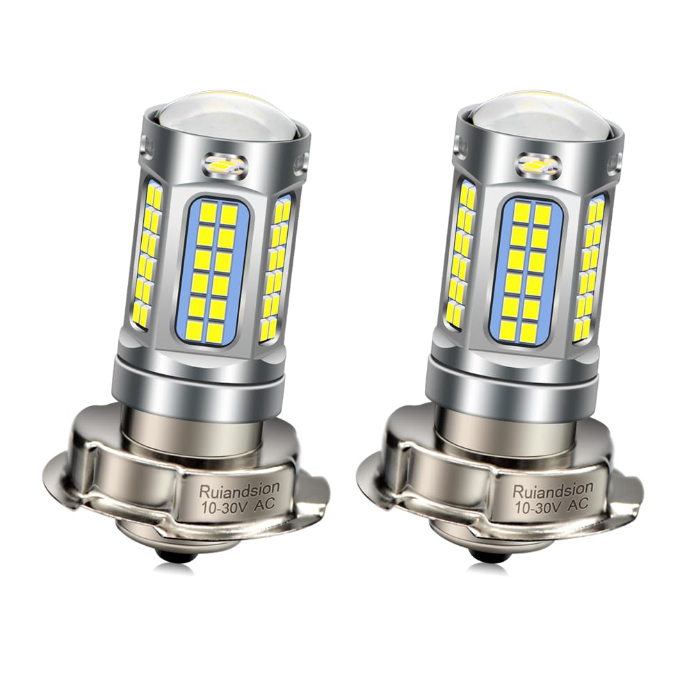 Ruiandsion 2PCS P26S LED Lampadina Del Motociclo Bianco AC/DC 10-30V 2016 69SMD Chips LED Lampadina per ATU/ATV Motobike Lampada, Plug and Play, Non-Polarità