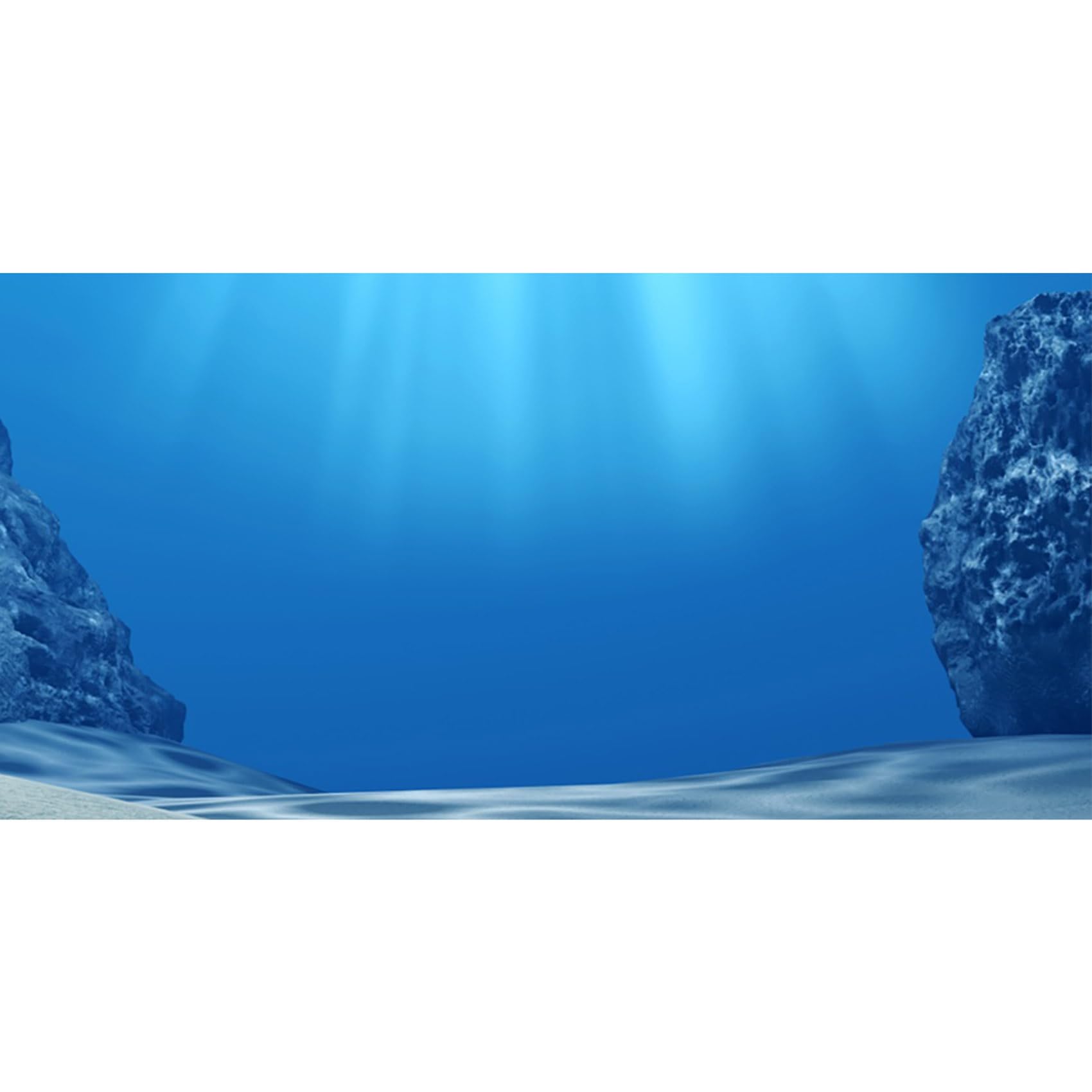 MIRRORANG 76x30cm Aquarium Background Underewater Blue Deep Sea Lake Fish Tank Background Vinyl — image 1