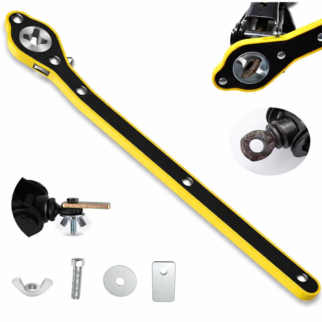 Universal Car Jack Ratchet Wrench, 360° Forward & Reverse Knob, Labor-Saving Scissor Jack Handle Tool, Heavy Duty Tire Wheel Lug Wrench for Car Lift, Durable Steel Jack Handle-image-6