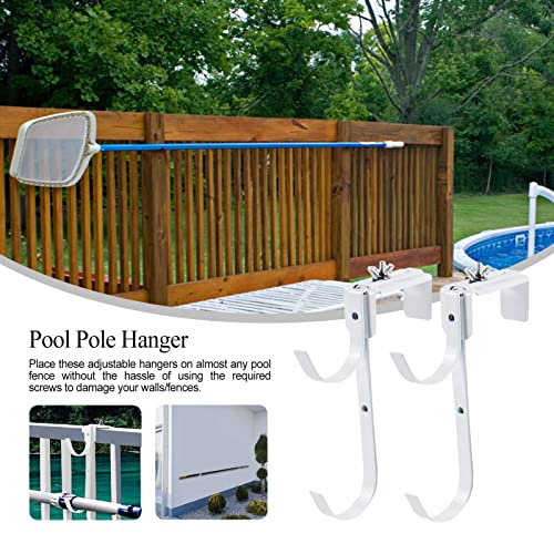 Ganchos para Varas de Piscina,2 peças de acessórios de piscina ajustáveis ​​cabides | Suporte de arm