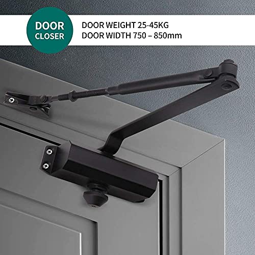 Marie Hold Open Door Closer Applies Regular,Top Jamb Mounting,Adjustable Automatic Size 3 Door Closer For 88-143 Lbs Residential And Commercial Medium Doors #TOP4