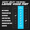 Sensu Large Yoga Mat - 6’ x 4’ x 9mm Extra Thick Exercise Mat for Yoga, Pilates, Stretching, Cardio Home Gym Floor, Non- Slip Anti Tear Eco-Friendly Workout Mat - Use Without Shoes
