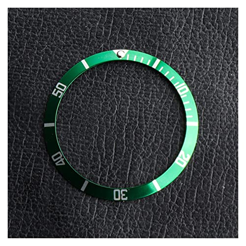 YANGQI yaoqijie 38mm 36mm Nero Verde Blu Blu Alluminio Vintage ghiera di Alluminio Compatibile con Submariner GMT GMT GMT Voto Retro Orologi Accessorio sostitutivo Lasting (Color : 19 36mm New Green)