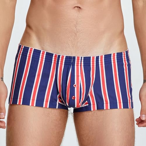 Mens Cotton Boxers Comfortable and Classic Striped Men Boxershort Woven Underwear2
