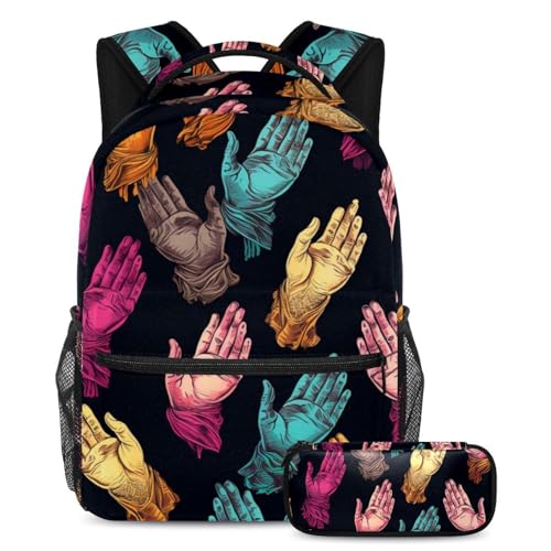Sac à dos d'école pour garçons et filles avec trousse