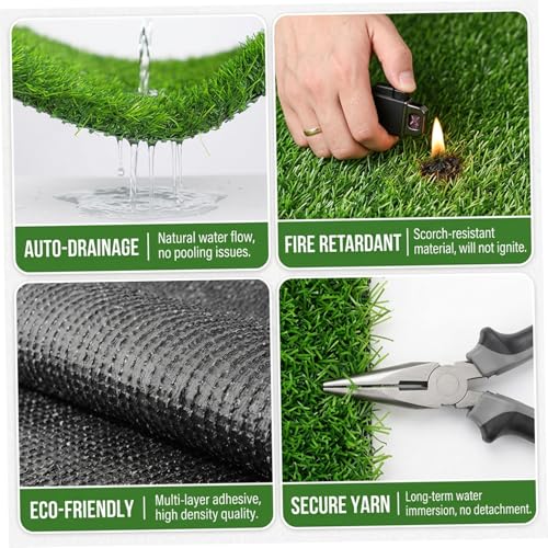 Tapis d'extérieur en gazon artificiel facile à nettoyer pour sol de balcon propre - 7