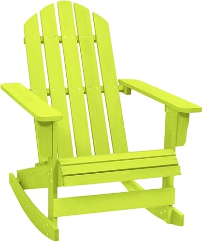 Silla mecedora Adirondack para patio, sillas de patio de madera, muebles de patio al aire libre para hogueras, patio y cubierta, madera de abeto