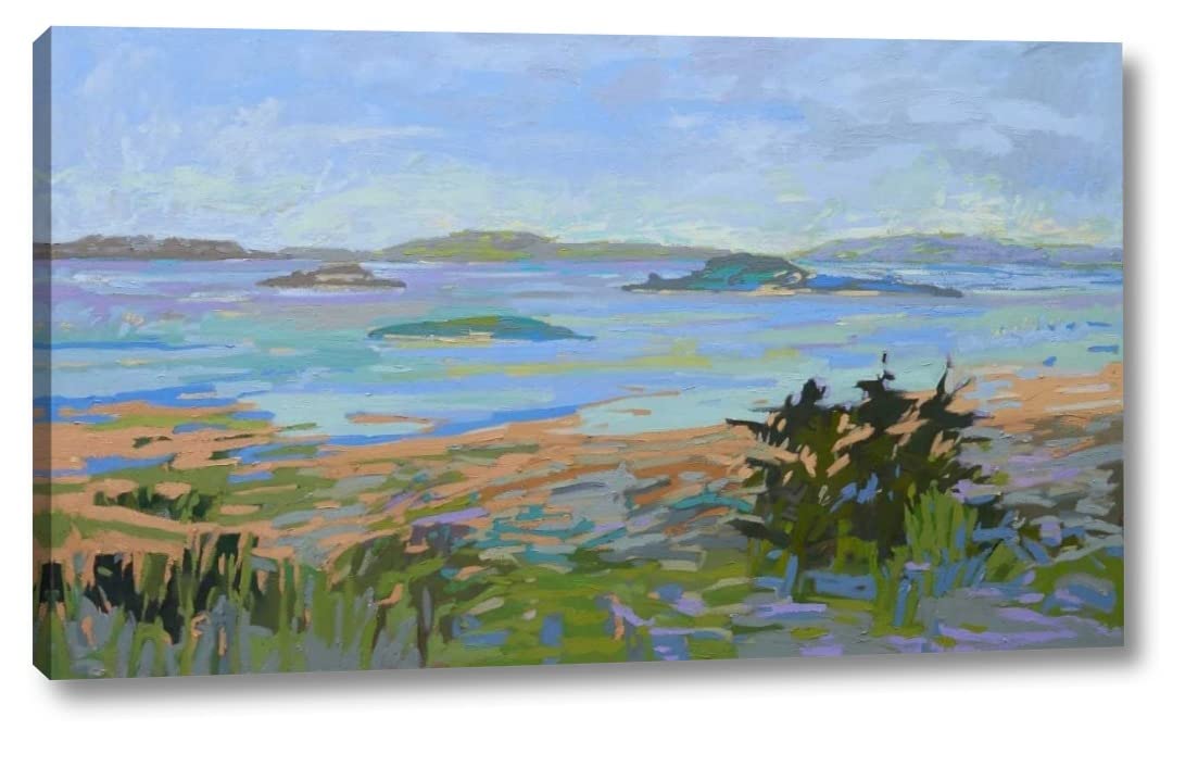 Islands Off the Mainland by Jane Schmidt - 22" x 38" Canvas Art Print Gallery Wrapped - Ready to Hang