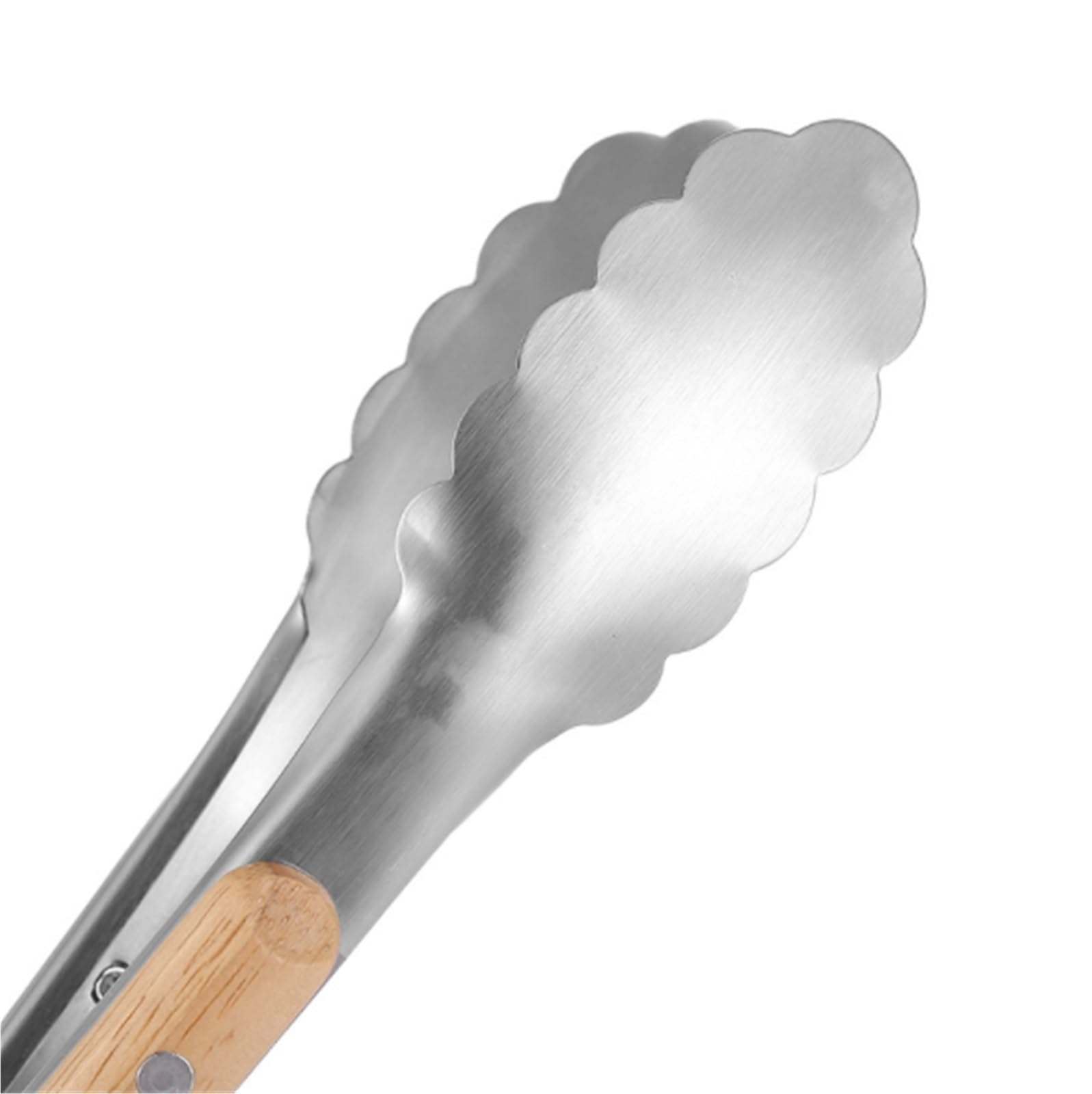 Pinzas Cocina Pinzas Freidora De Aire Abrazadera For Barbacoa, Mango De Madera, Antiescaldado, Adecuado For Barbacoa Al Aire Libre Pinzas Cocina para Cocinar(39cm)