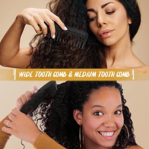 Salon Silk US-JS-A1020 Salonsilk Professional Combs Set For Natural Black Curly Hair thumb #1