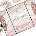 DARUNAXY Rose Gold Farewell Party Decorations for Women, We Will Miss You Very Much Alternative Signature Guest Book Girls Going Away Gifts Signing Card Board for Retirement Graduation Party Supplies