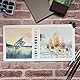 tumuarta Aquarell Skizzenbuch, 300g, 25% Baumwolle, 14x14CM, 24 Blatt, 48 Seiten, Feinkorn, Säurefrei, Aquarellbuch, Künstlerpapier Aquarellpapier Block Ideal für Aquarell,Acryl (Blau, 14x14 CM)
