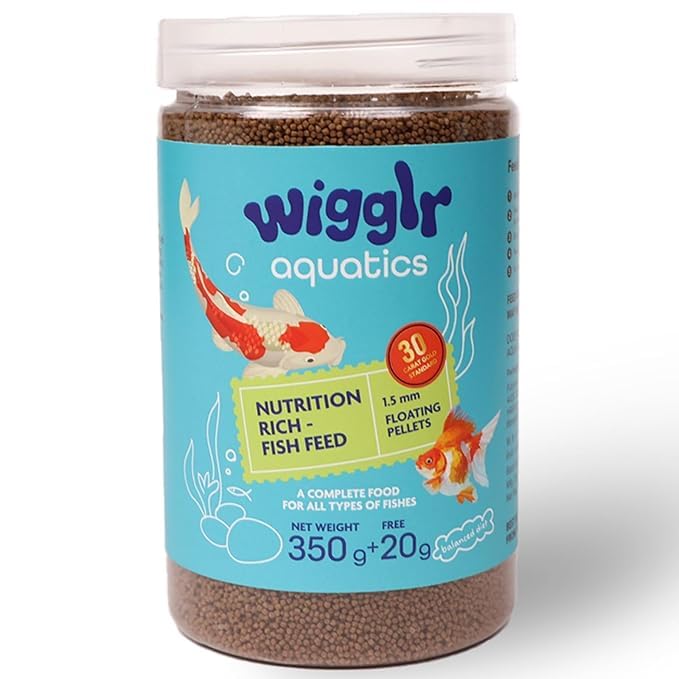 Wigglr Aquarium Fish Food Floating Pellets for All Tropical & Koi Fishes to Maintain Healthy Growth and Balance Diet in All Life Stages (370g (Pack of 4)) (B0DDTQC1ZT) Amazon Price History, Amazon Price Tracker