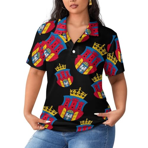 Polo de manga corta para mujer de Cracovia transpirable casual